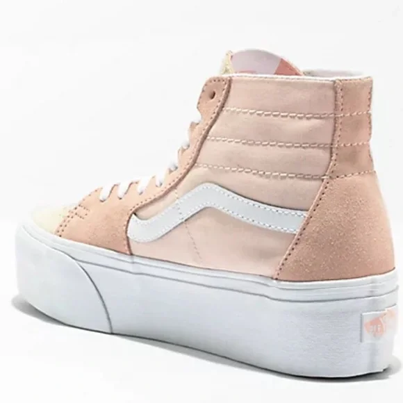 New Vans Sk8-Hi Tapered Stackform Peach Color block Platform Shoes Size 7 - Picture 2 of 10